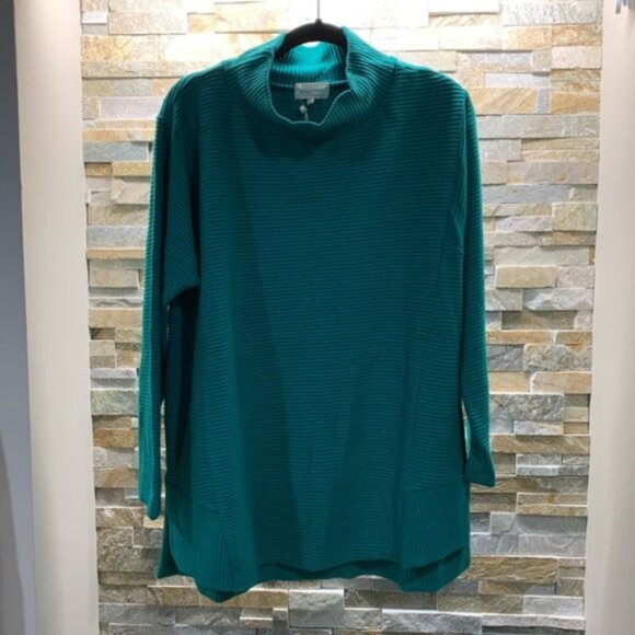 MELLODAY Mock Neck Rib Knit Sweater (Plus Size) - Picture 3 of 6